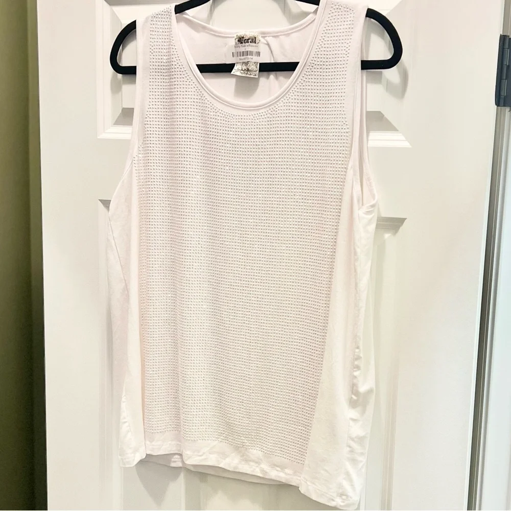 3/$19 NWT Vocal USA embellished shimmer sleeveless tank top blouse - Picture 9 of 16